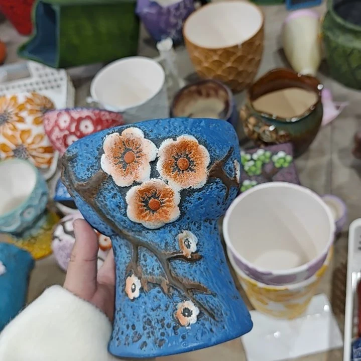 红陶吸水透气的白陶花盆凑满12发货