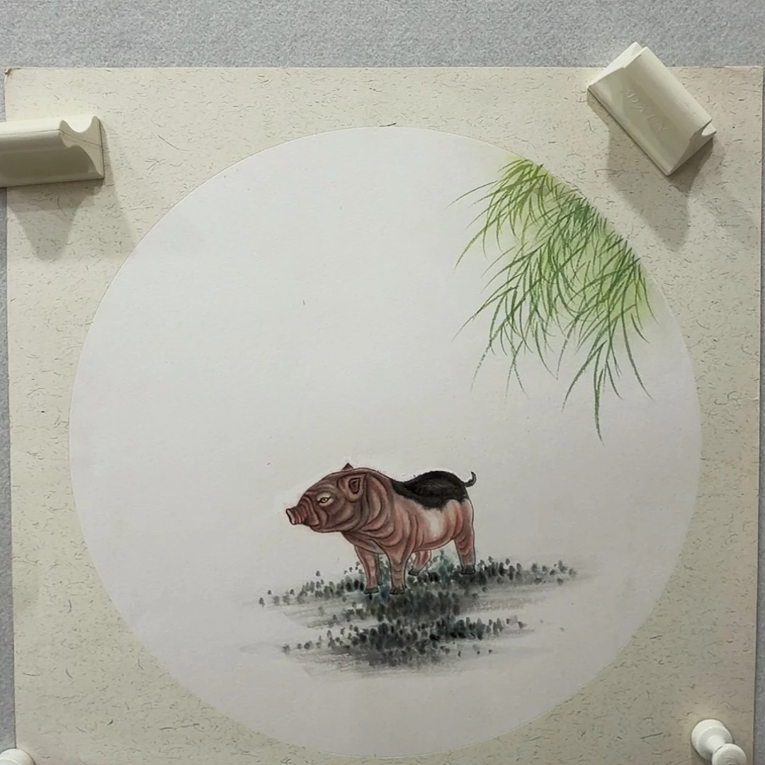 国画工笔画动物作品