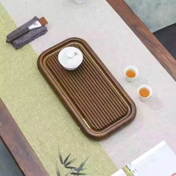 2025新款实木茶盘小型排水式干泡茶台办公室家用整块柯木长方形