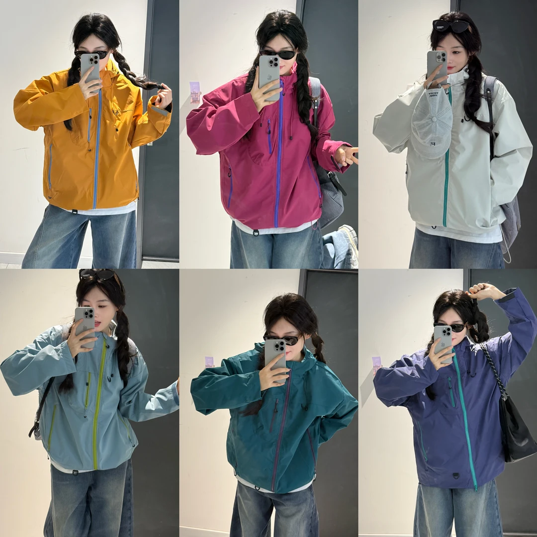 『ABTM』〖山雨风壳〗2025新款色彩系城市户外情侣冲锋衣防风防水外套