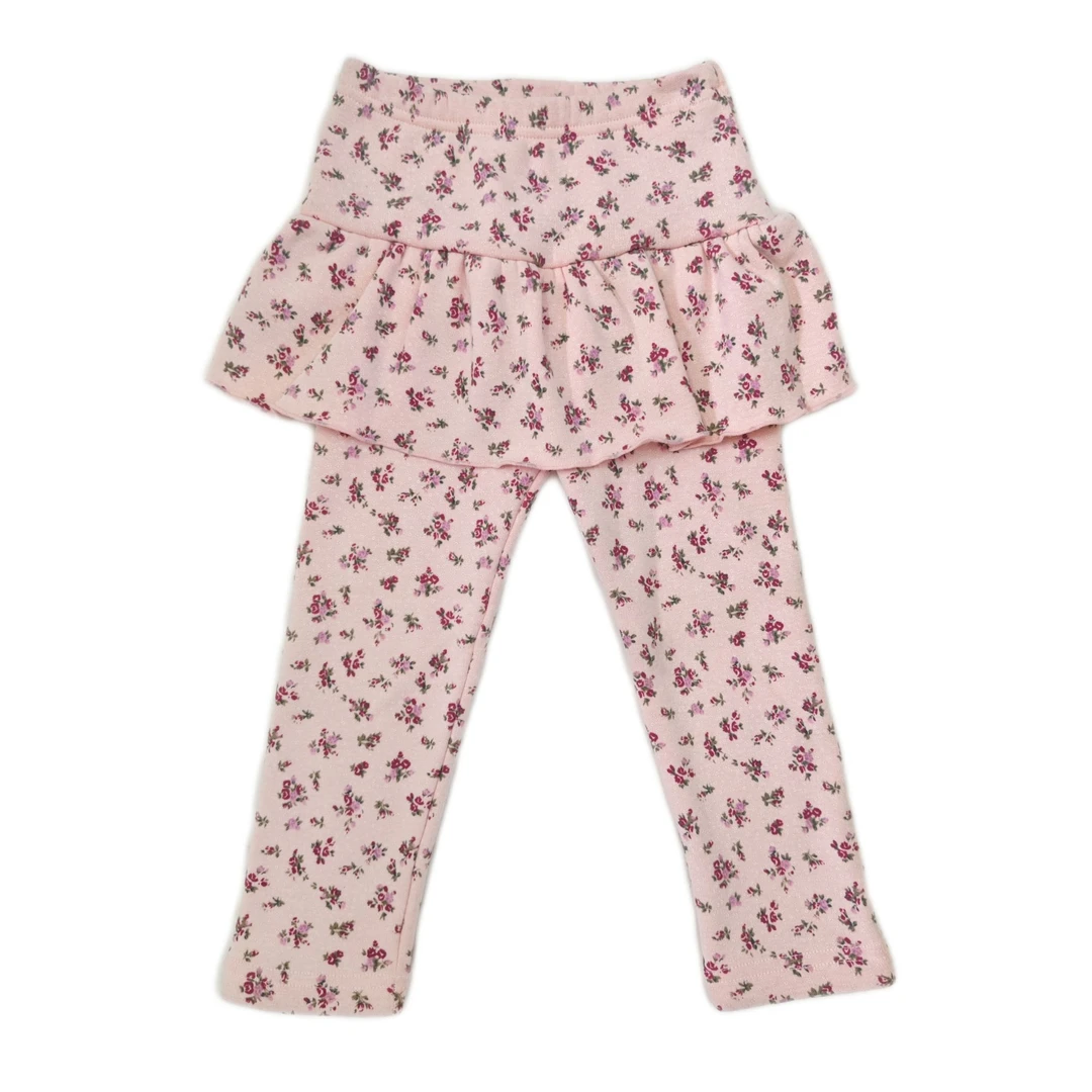 韩单加绒裙裤冬季女童满印碎花