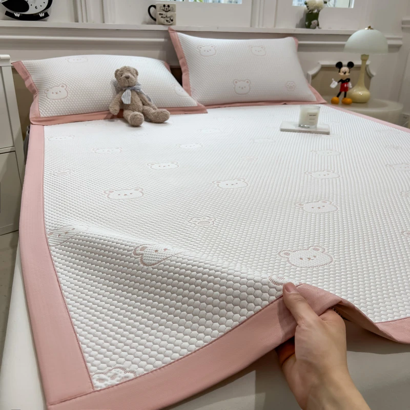 POCKET PIG/布袋猪【小熊】凉豆豆凉感席凉席提花三件套可机洗