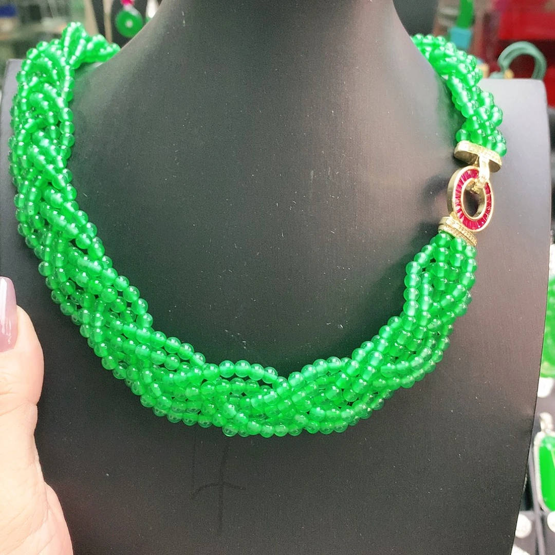 用***丽未镶嵌珠链玛瑙/玉髓