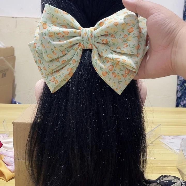 铁合金布艺蝴蝶结发夹