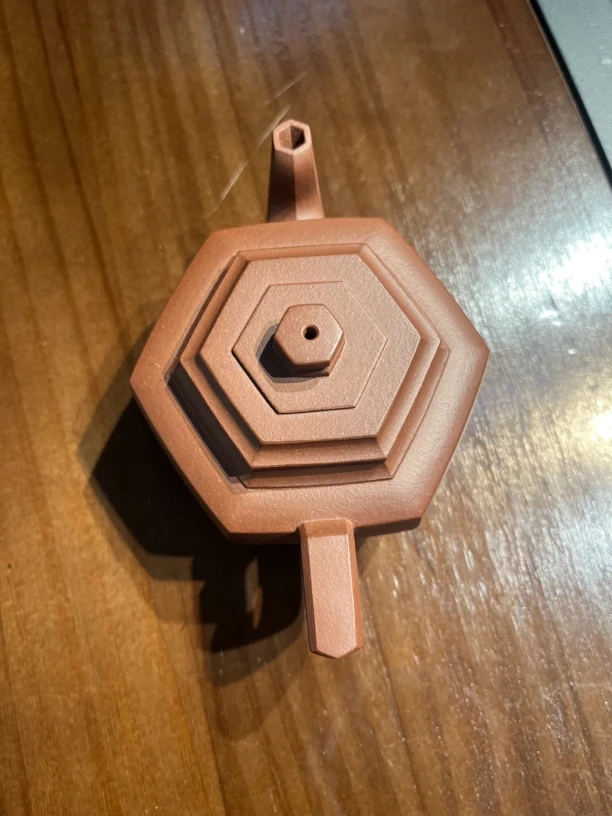 黄龙山原矿底槽清泥料.六方雪华150cc紫砂壶全手工制作