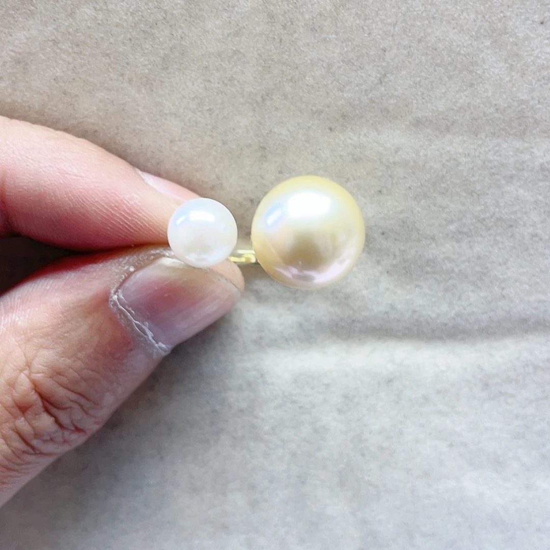 海水珍珠戒指银S925镶嵌