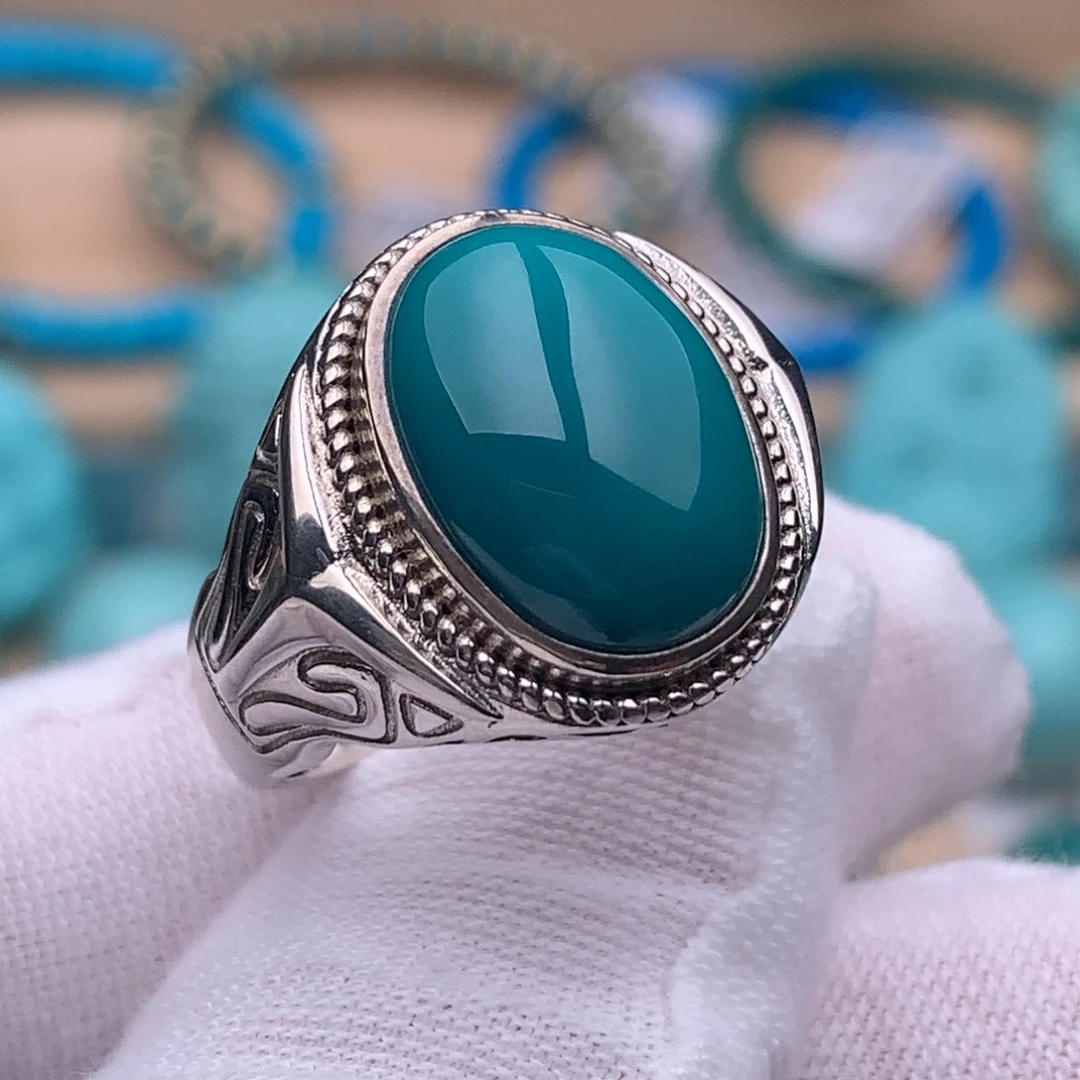 绿松石银S925镶嵌珠宝奇石