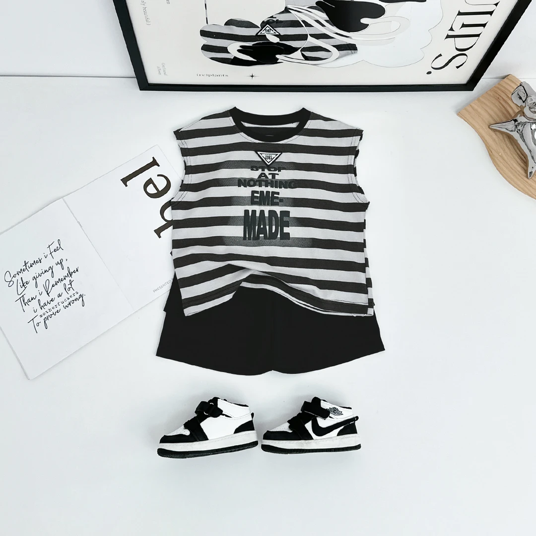 儿童装夏装背心套装无袖男童夏季2025新款 HS25086 悠悠童话童装