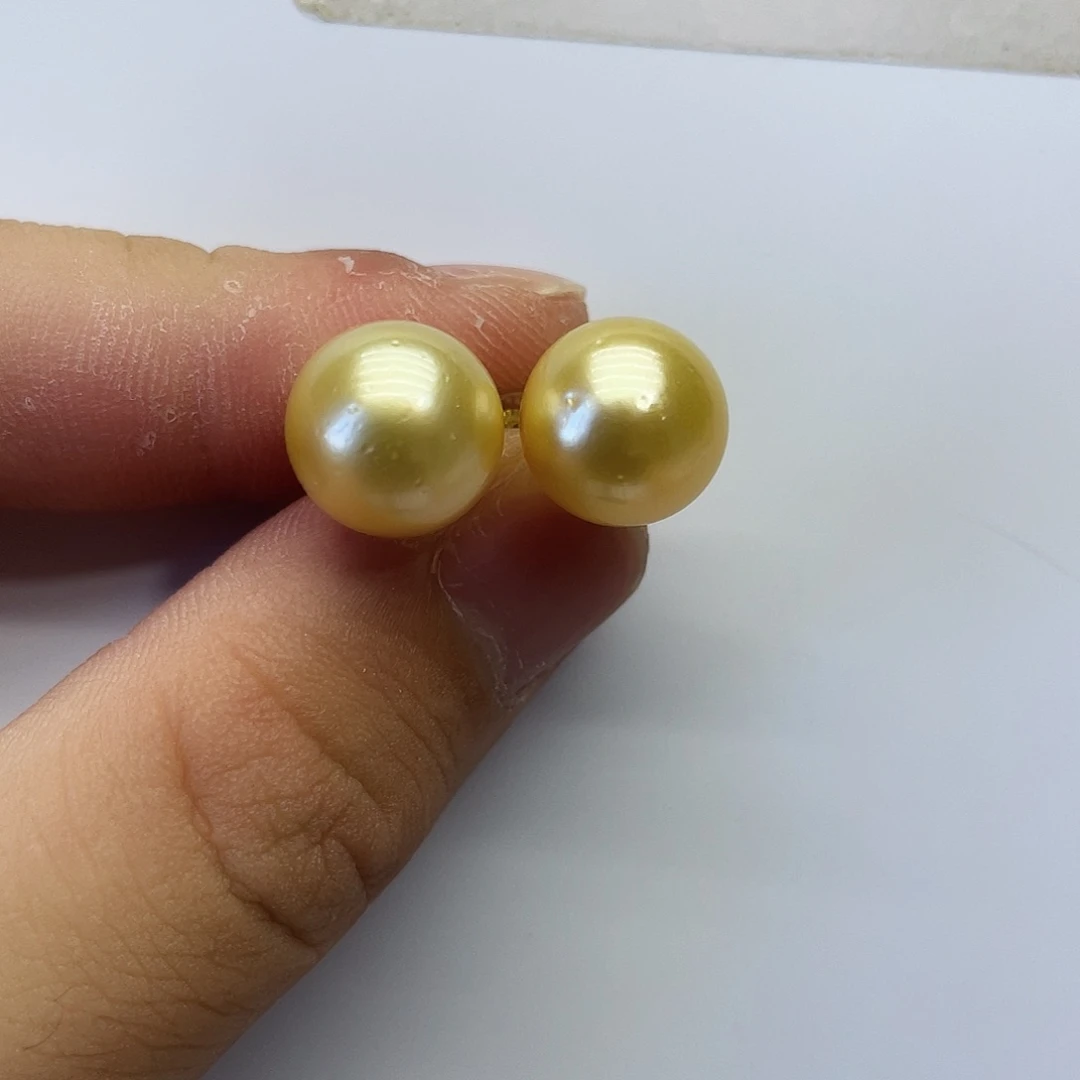 银S925镶嵌海水珍珠耳饰