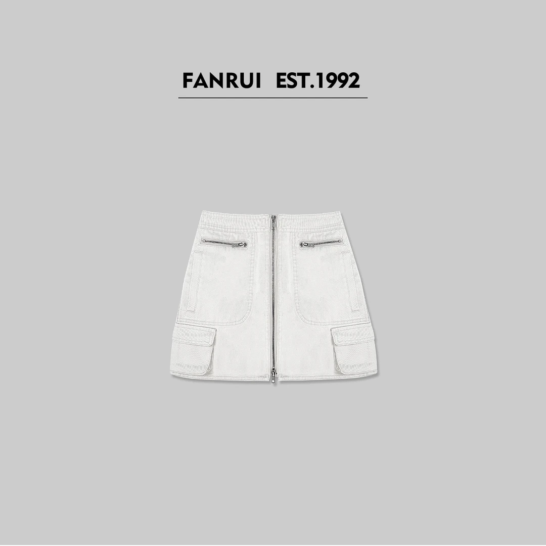 FANRUI/泛芮「贝贝biuu」工装口袋设计感潮酷百搭夏季半身裙B15687