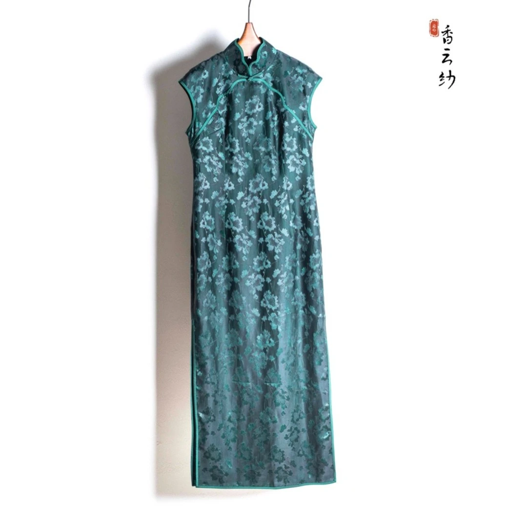 【走心非遗】香云纱旗袍裙22ZLY2813碎花中式优雅桑蚕丝时尚气质
