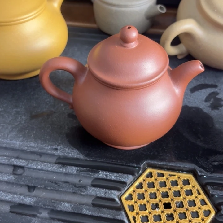 茶杯紫砂紫泥高潘170c c