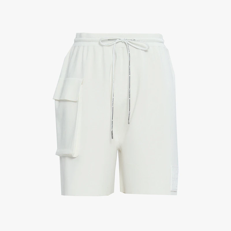 【羊羊专属】玛丝菲尔夏季白色休闲裤时尚抽绳运动短裤A1AY2817M