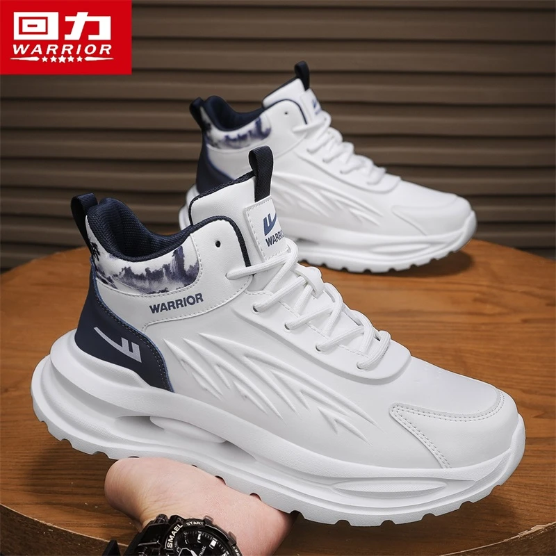 回力男鞋2025冬季新款高帮运动休闲鞋男士厚底增高小白老爹潮鞋