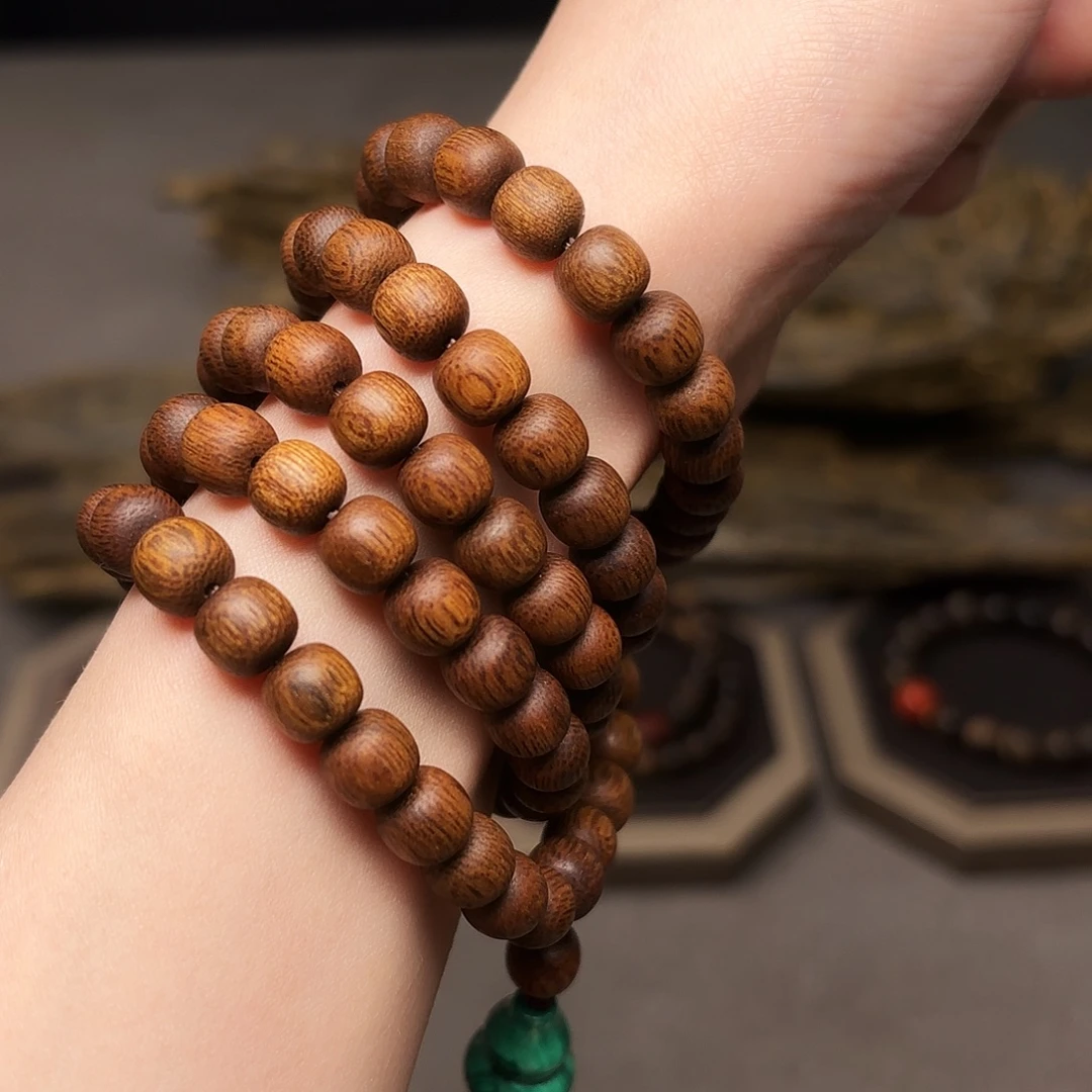 手串沉香越南芽庄白棋楠熟结黄油0.7×0.8×108