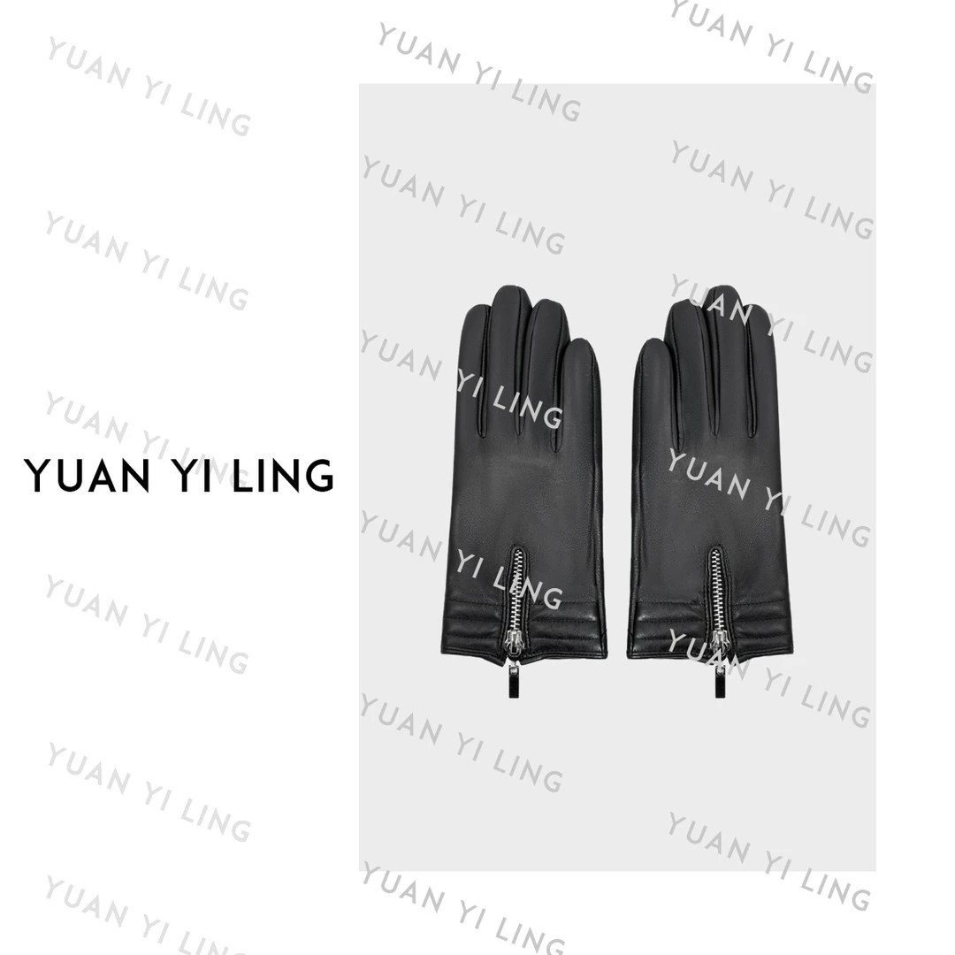 袁艺灵【优雅秘籍】100羊皮复古保暖百搭经典保暖防风手套2333