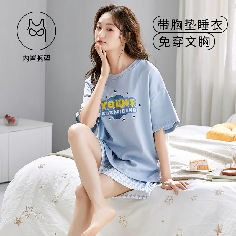 浪漫性感睡衣套装甜美轻奢居家服A143