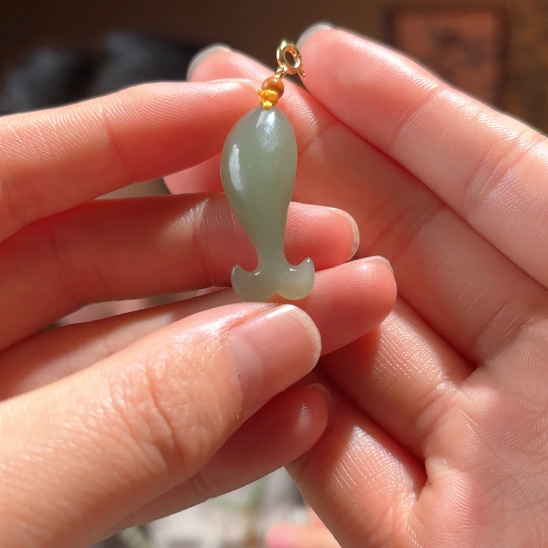 吊坠(不含链)未镶嵌和田玉鱼66