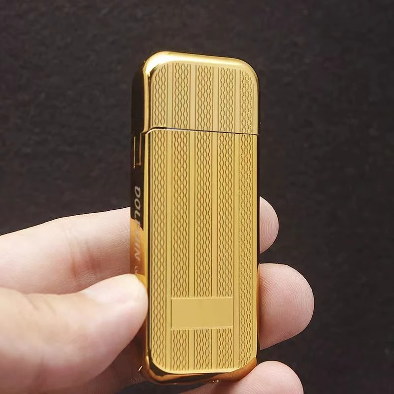 083电镀花板光板超薄迷你砂轮充气明火打火机便携广告礼品定窄机