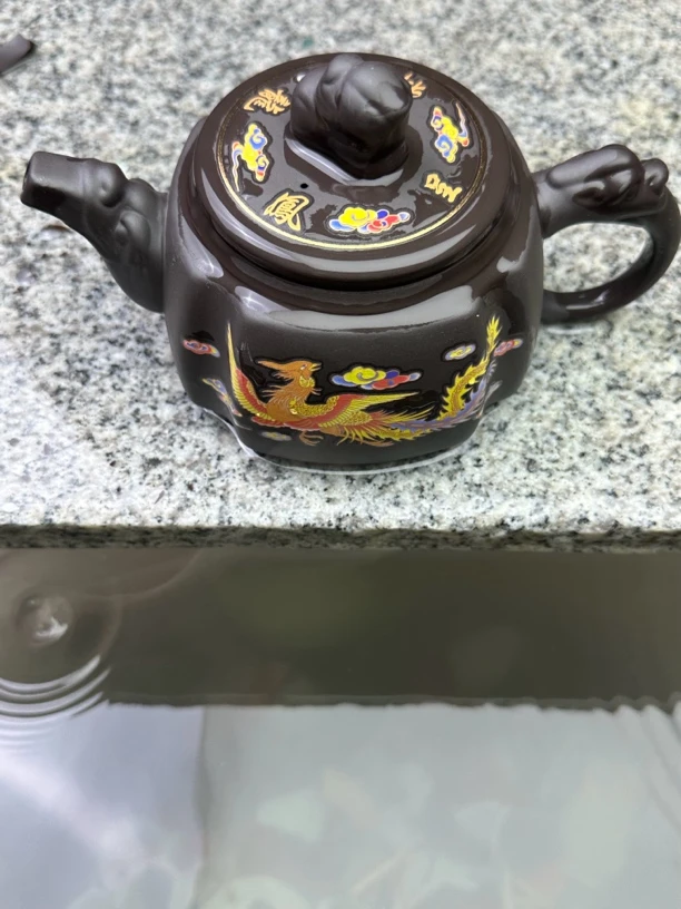 原矿紫砂四方变色西施壶