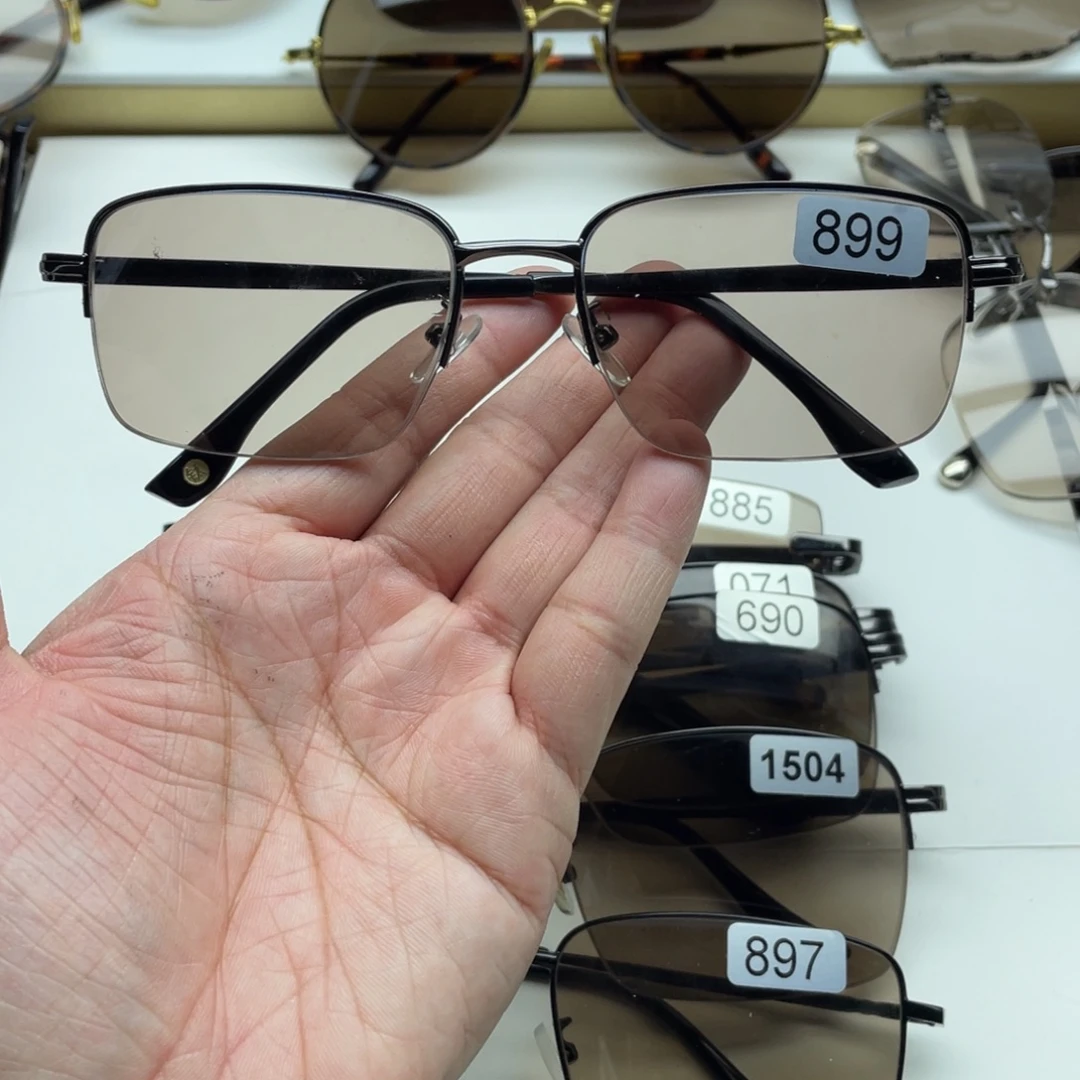 茶水晶半框眼镜 899