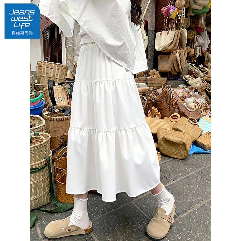 真维斯无界早春法式蛋糕半身长裙女约会斩男小心机蕾丝感气质休闲