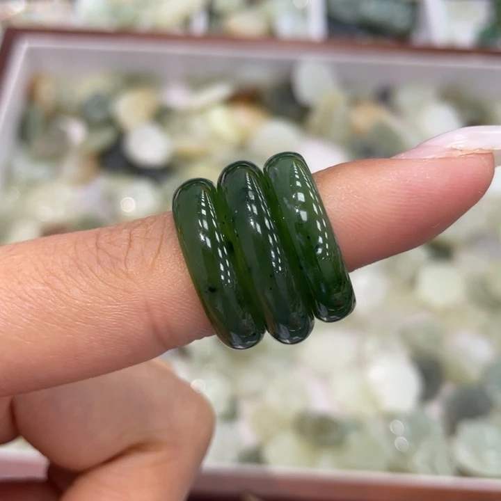 和田玉戒圈未镶嵌F****隐17-19 三个