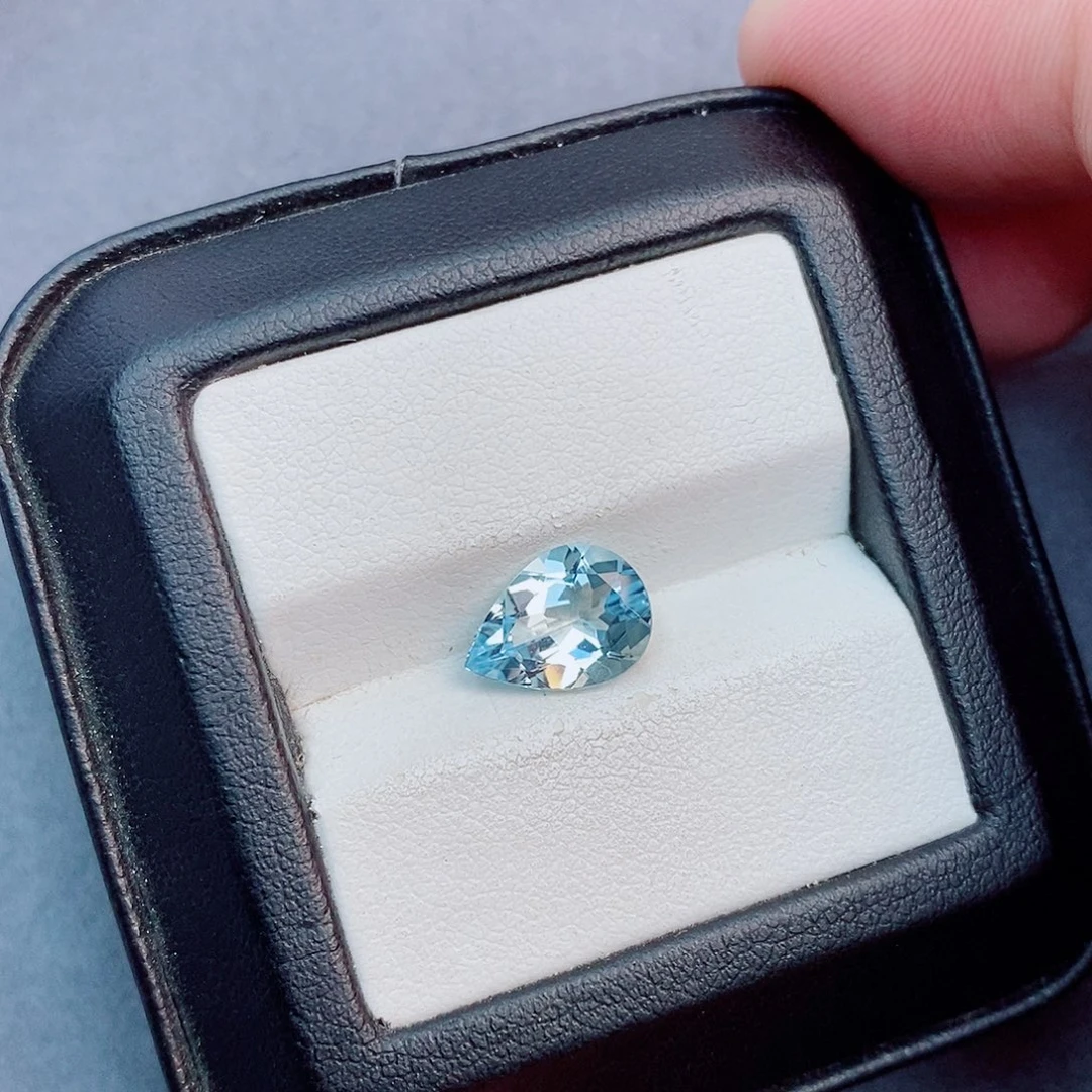 笔搁海蓝宝石未镶嵌2.25ct