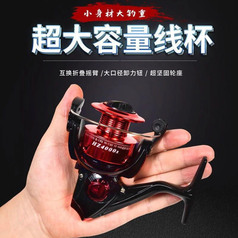 金属全轮渔线正品手竿纺车微物轮海轮轮路亚鱼轮鲢鳙鱼饵料