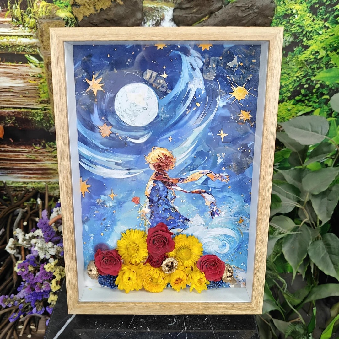 【仰望星空】永生花画框   32高23宽