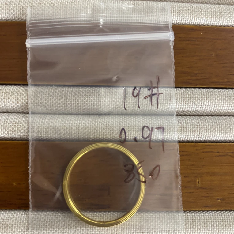 克重0.97 19号 三生三世戒指 足金999