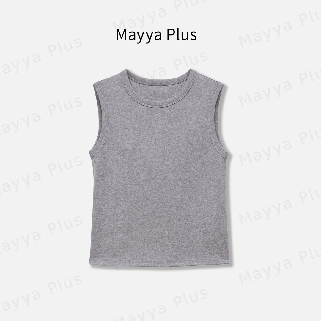 【私服背心】Mayya Plus麦芽定制2025新款圆领无袖背心上衣32536113