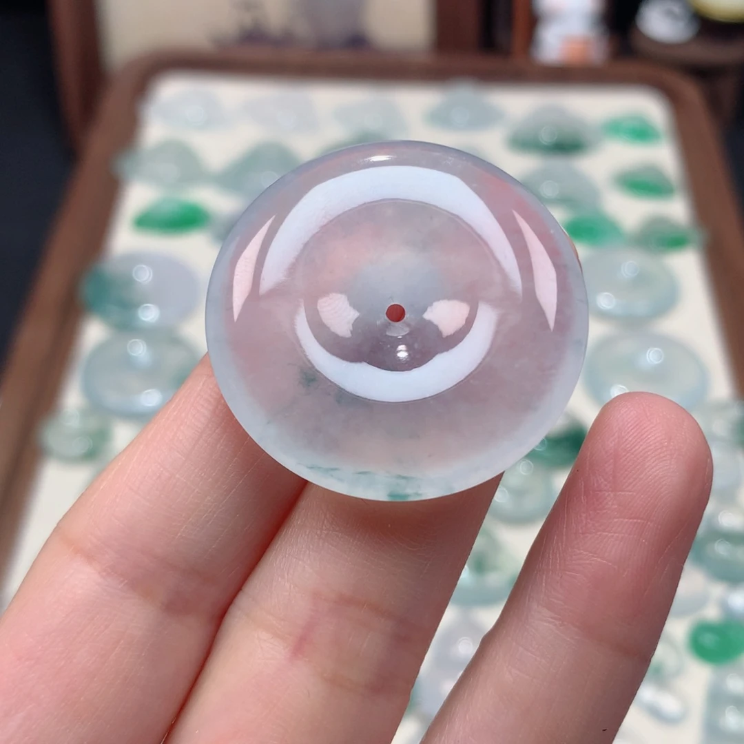 翡翠未镶嵌颈饰高冰大平安扣