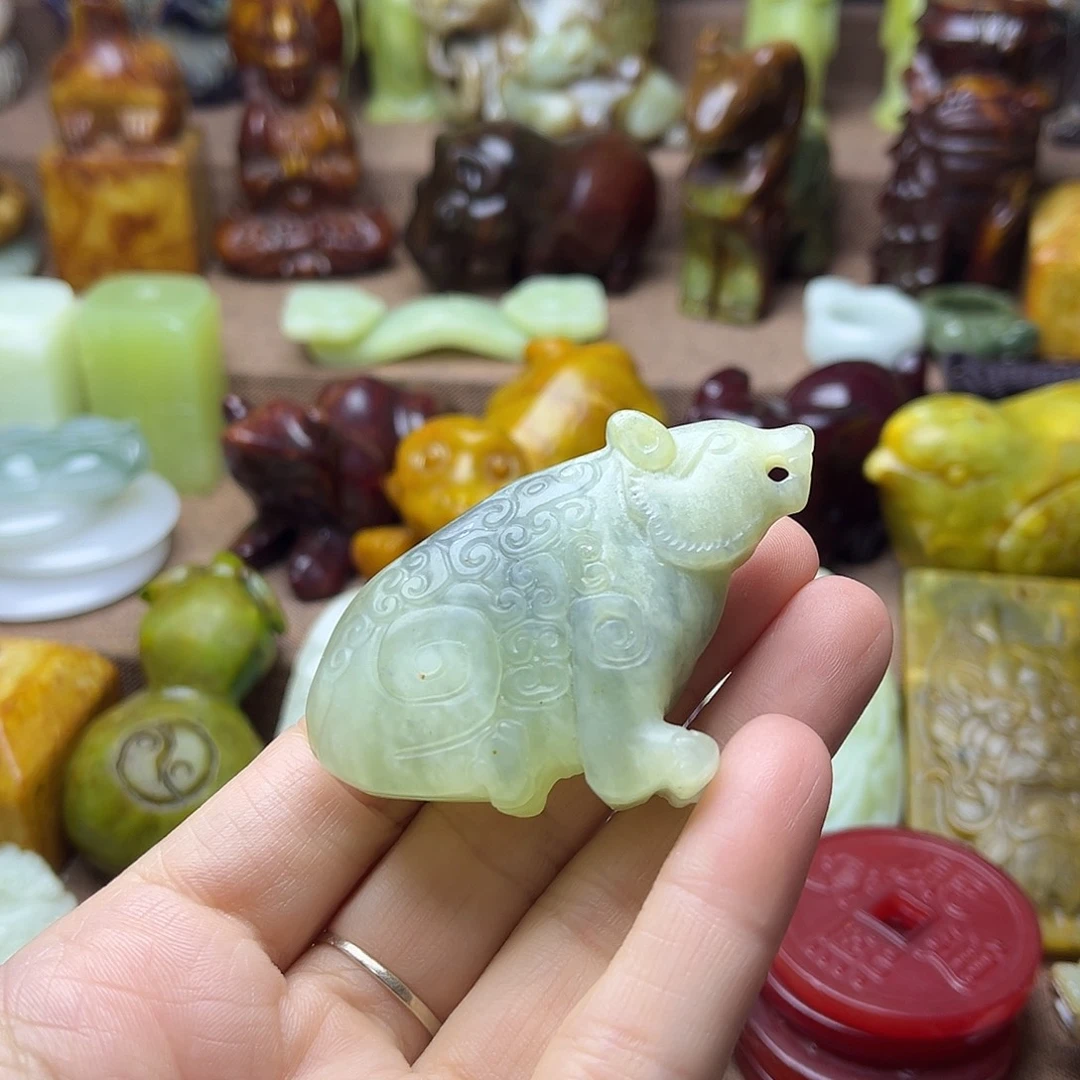 白玉菩提吊坠08。。