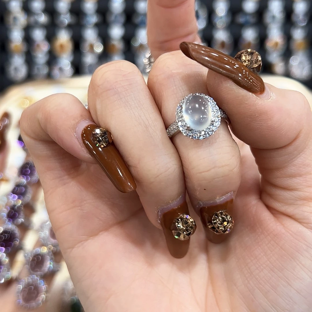 石榴石戒指银S925镶嵌A****a