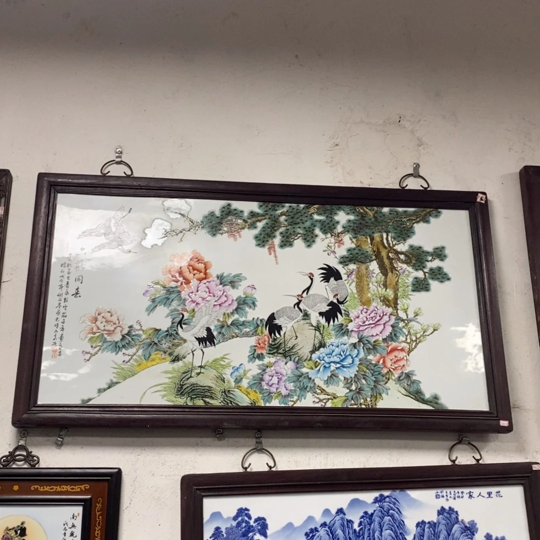 瓷片120*66 景德镇瓷板画柴窑烧制