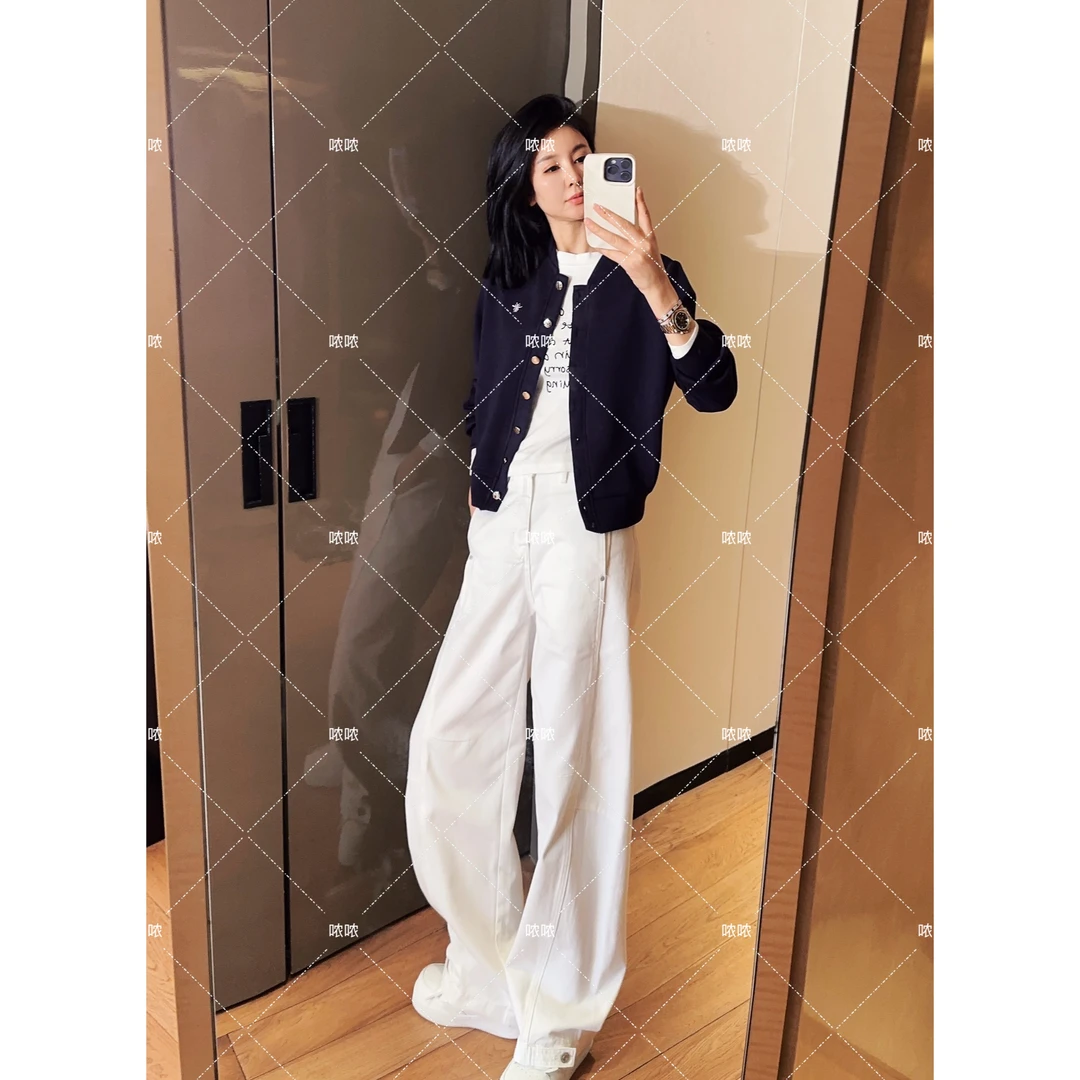 哝NONG【蜜蜂外套】-2025早秋新款蜜蜂刺绣圆领百搭外套01492075