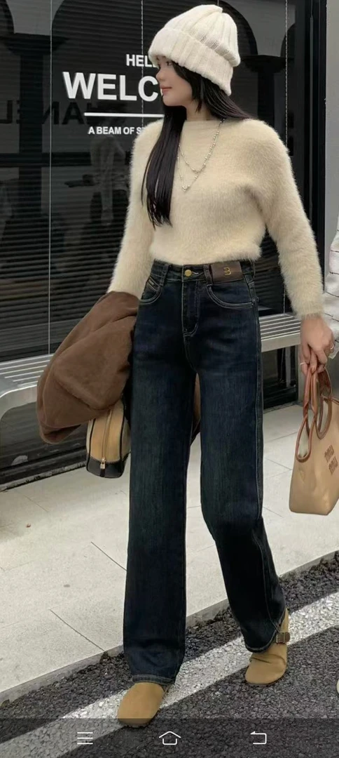 8839新款直筒显瘦百搭牛仔裤