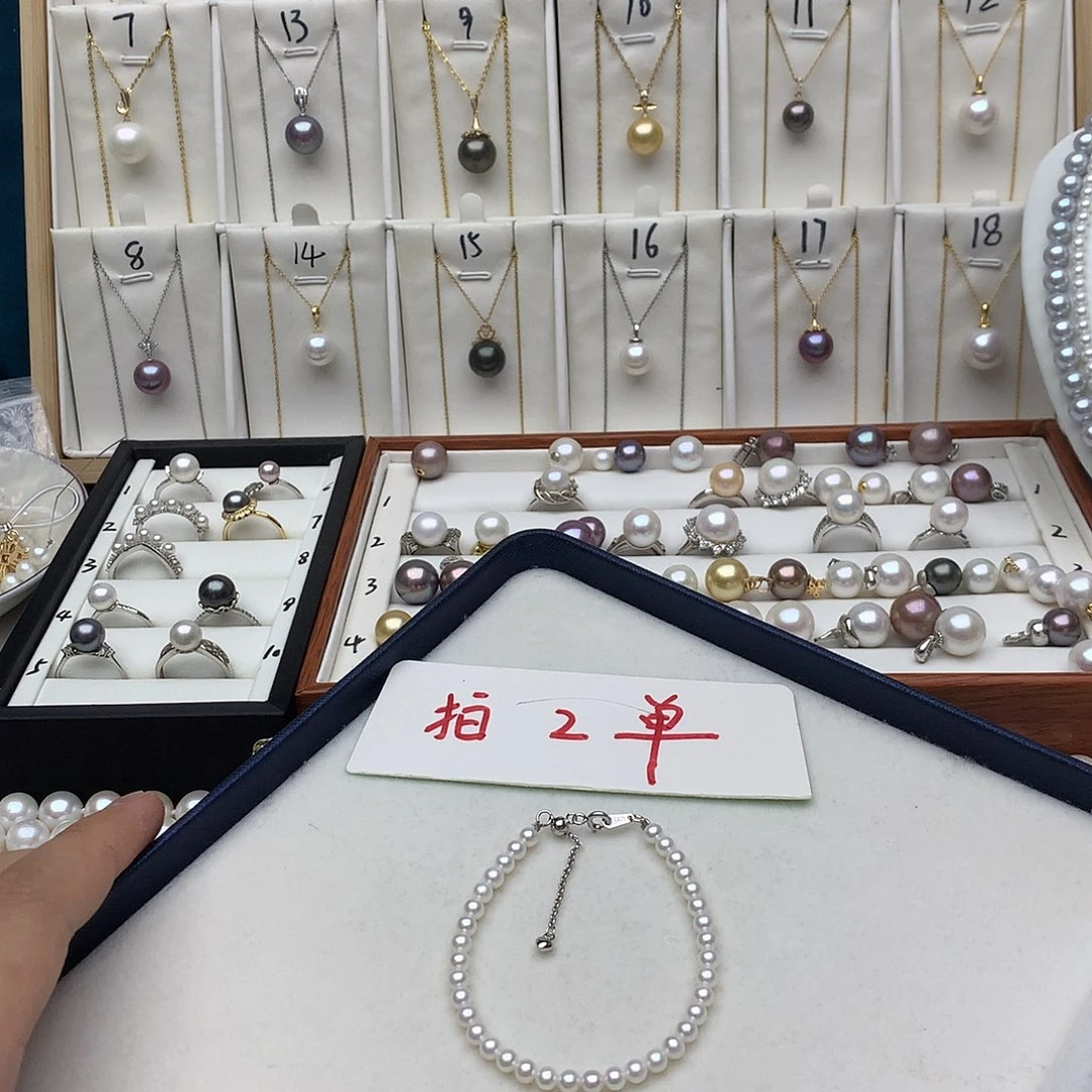 淡水珍珠手绳银S925镶嵌