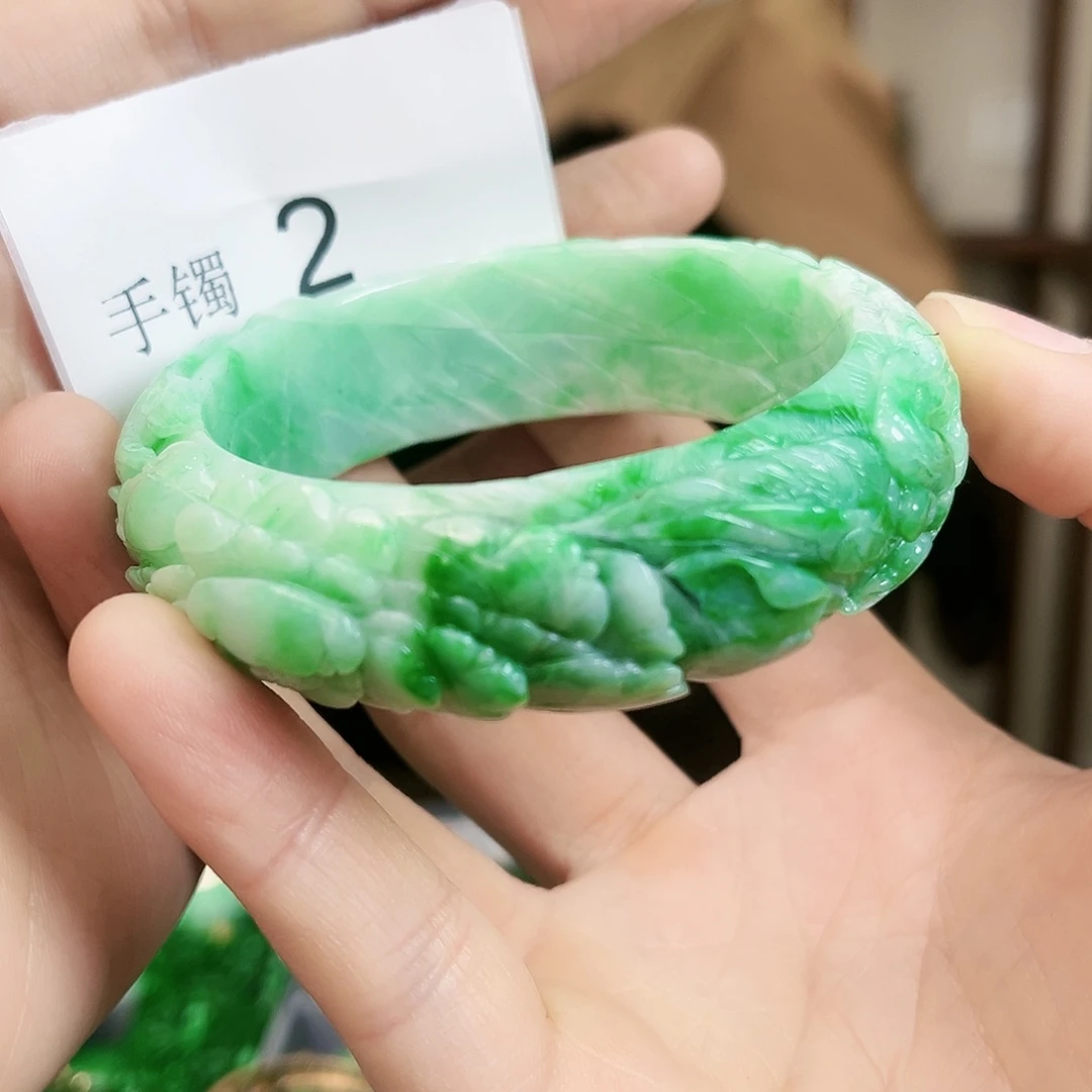 翡翠手镯未镶嵌手镯58.5
