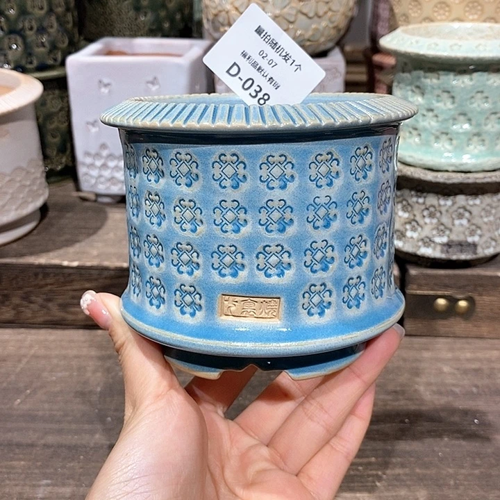 七里烧花盆2-7-038口径8