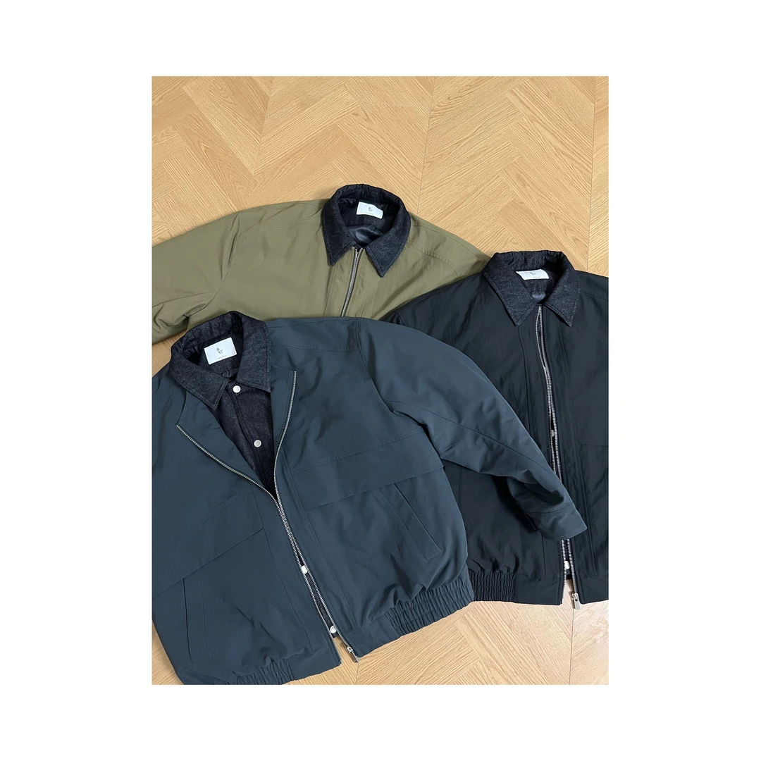甄哥定制 冬季羽绒服 牛仔假两件 派克款