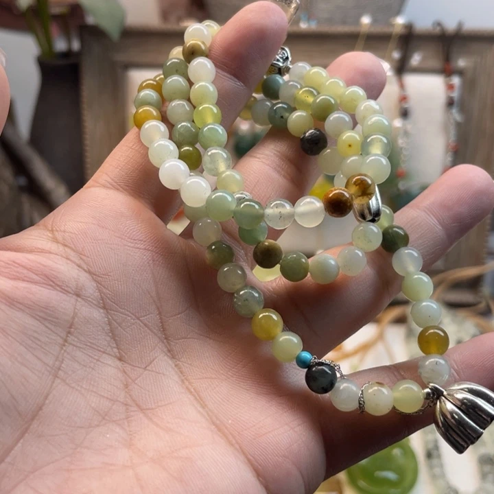 蛇纹石玉手链未镶嵌