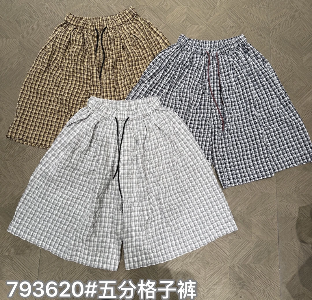 叨叨推荐款#JS#793620#五分格子裤 FL