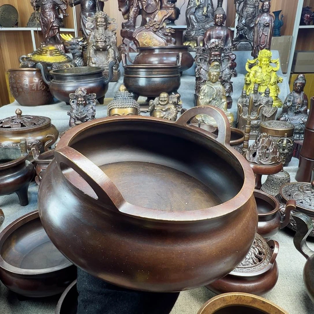 铜香炉铜摆件铜工艺品风水摆件