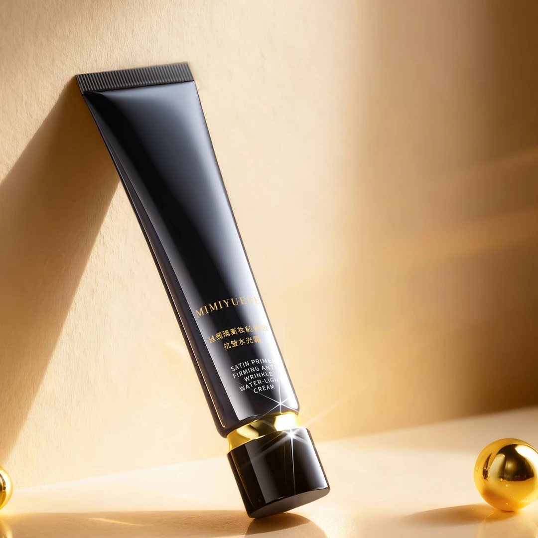 秘密悦色丝缎隔离妆前紧致抗皱水光霜。