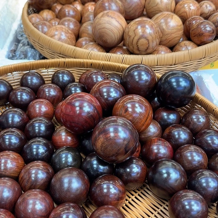 左***弓白枝/白酸枝（红酸枝木类）3对酸枝手球