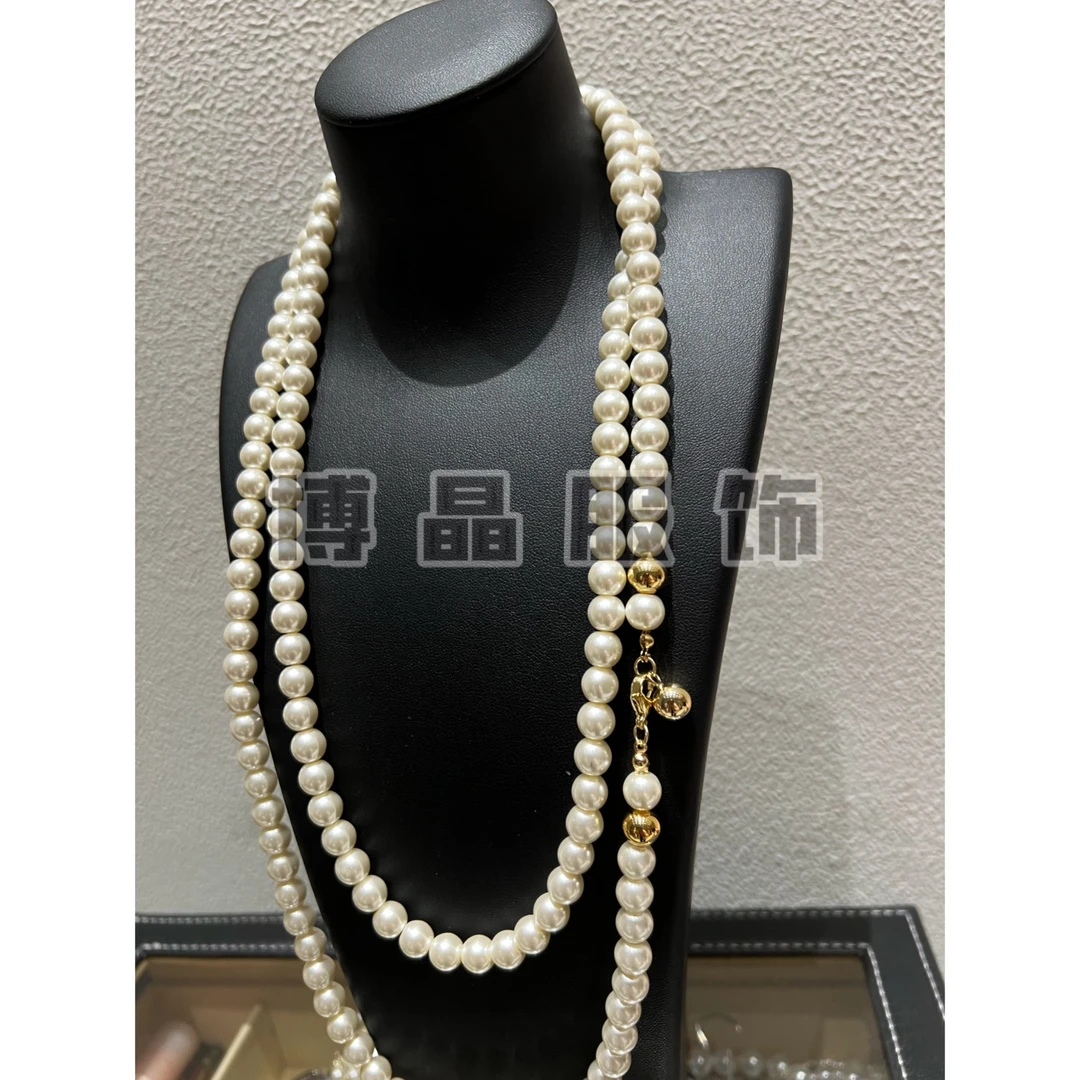 非金属仿珍珠项链 气质白色时尚法式轻奢项链
