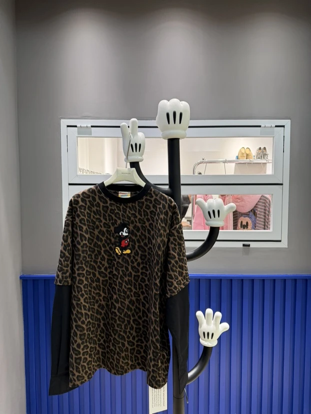 4625#深圳BOHAB秀秀家2025早春新款豹纹发财T