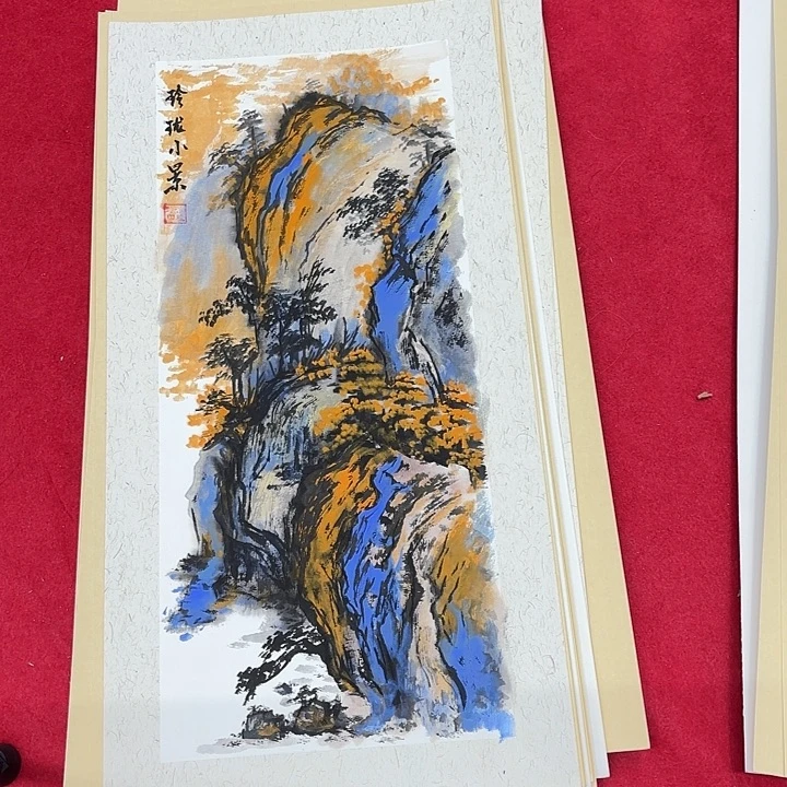 国画花鸟等图案为主